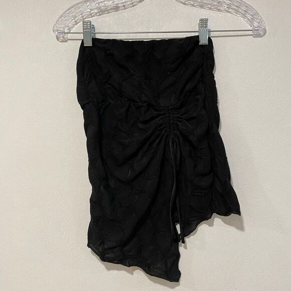 Silence + Noise Black Ruched Mini Skirt Women’s Size M - Picture 1 of 5